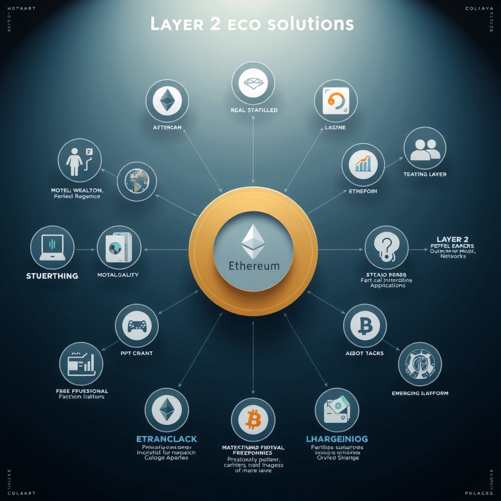 Comprehensive ecosystem map showing various Layer 2 solutions, their interconnections, supported applications, and relationships with major blockchain networks including Ethereum, Bitcoin, and emerging platforms